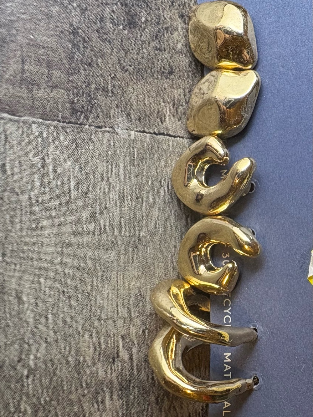 Gold-tone Sculptural Hoop Earrings